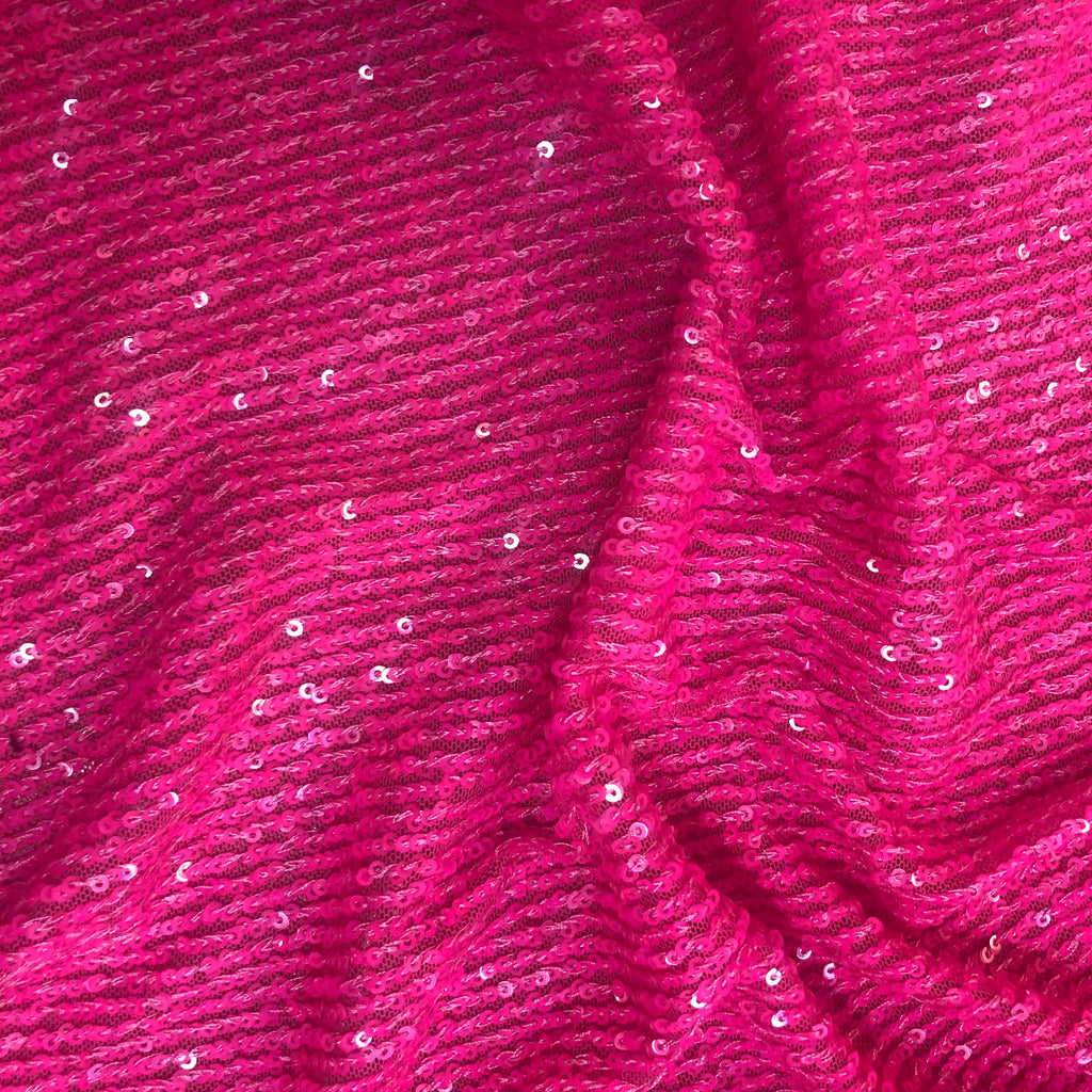 Starla Sequin Mesh - Neon Pink