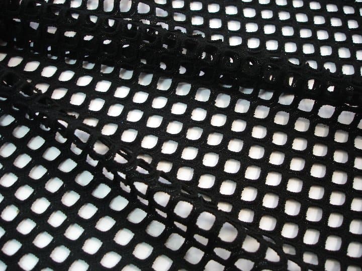 Big Hole Fishnet on Nylon Spandex Black